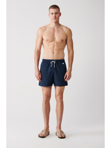 Avva Men's Navy Blue Quick Dry Standard Size Plain Special Box Swimsuit Marine Shorts