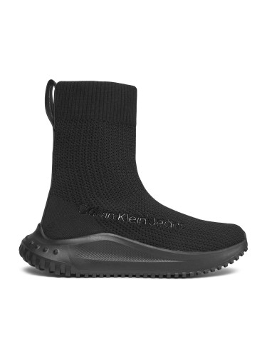 Сникърси Calvin Klein Jeans Eva Runner High Sock In Lum YW0YW01314 Черен