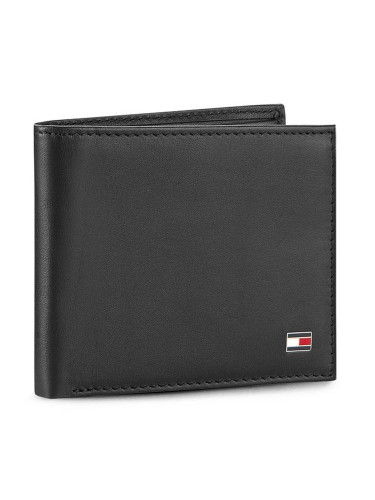 Голям мъжки портфейл Tommy Hilfiger Eton Mini Cc Wallet AM0AM00655/83365 Черен