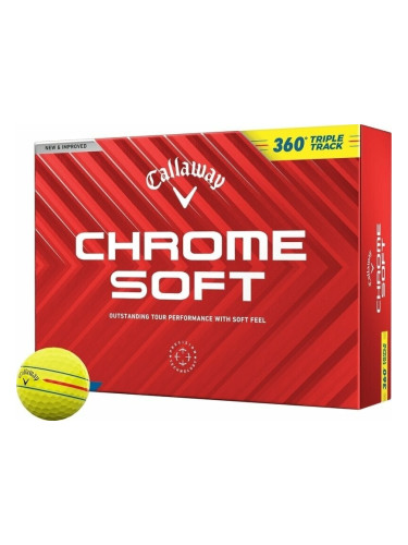 Callaway Chrome Soft 2024 Yellow Golf Balls 360 Triple Track