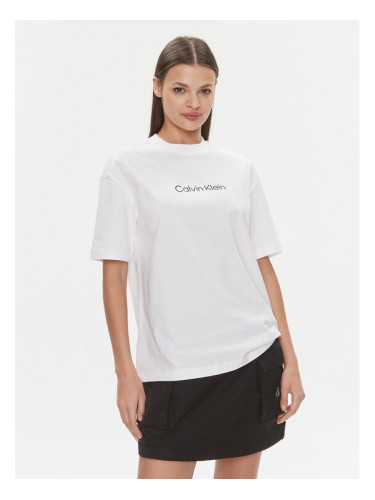 Calvin Klein Тишърт Hero Logo Oversized T Shirt K20K206778 Бял Regular Fit
