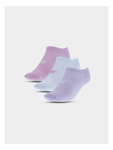 Girls' Casual Ankle Socks (3Pack) 4F - Multicolored
