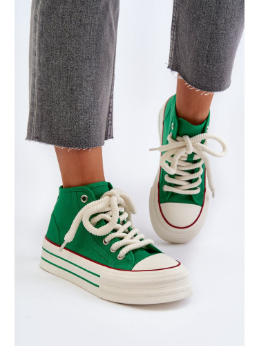 Women's Platform Sneakers Green Aineri