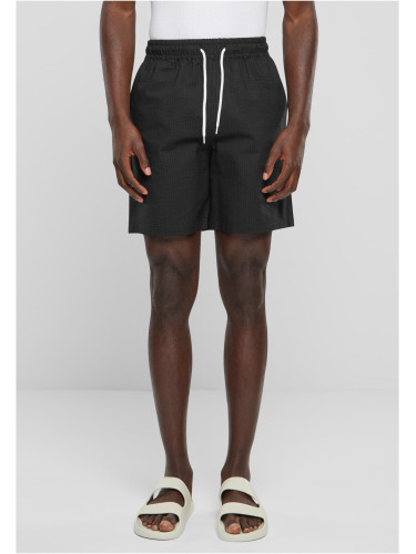 Men's Seersucker Shorts - Black