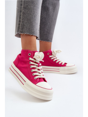 Boto Дамски кецове на платформа Fuchsia Aineri