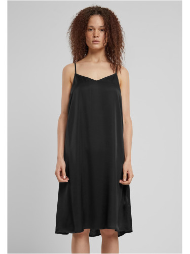 Women's Viscose Satin Nightgown - Black