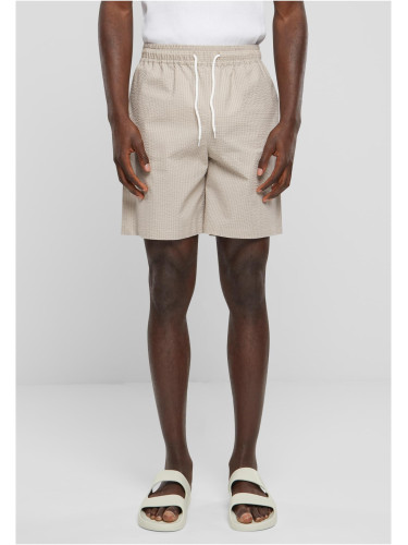 Men's Seersucker Shorts Beige