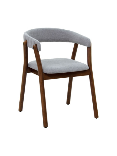 Кресло цвят сив-орех