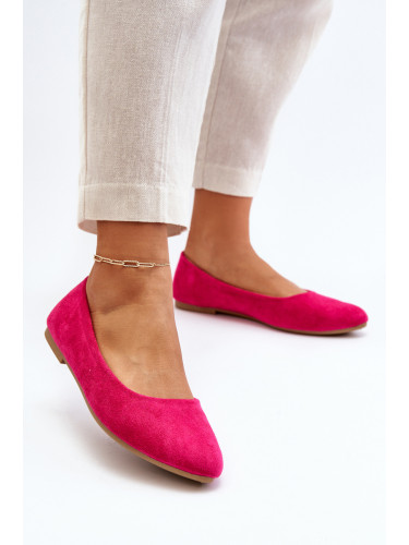 Розови велурени балеринки EVENTO