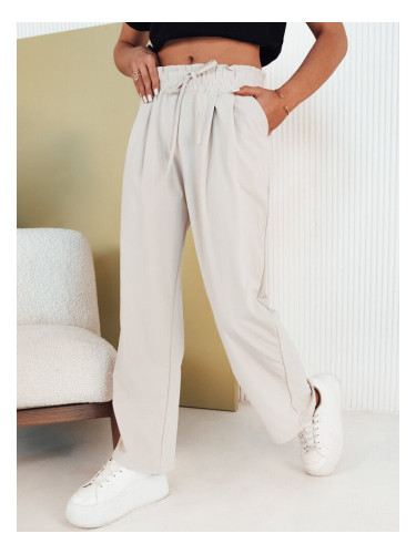 EUFRAZ women's trousers beige Dstreet