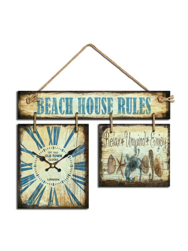 Часовник "beach house rules"  (2 τεμάχια)