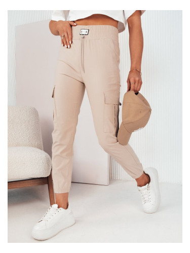 MAREN women's trousers beige Dstreet