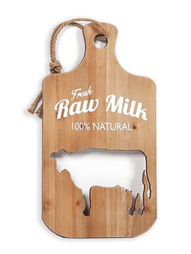 Декоративен cutting base with print "Raw Milk"