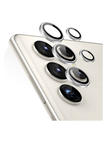 Протектор задна камера метални рингове MBX за Samsung Galaxy S24 Ultra (S928B), Сребрист