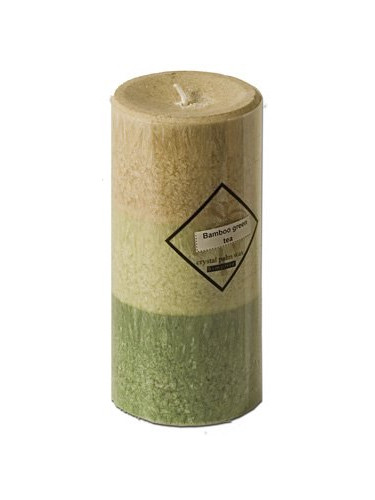 Ароматизирана свещ багажник "bamboo green tea" 15cm  (3 τεμάχια)