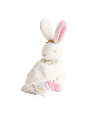 Doudou Gift Set Bunny Rabbit плюшена играчка за деца от раждането им White Rabbit 1 бр.