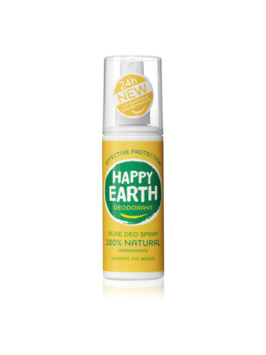 Happy Earth 100% Natural Deodorant Spray Jasmine Ho Wood дезодорант 100 мл.