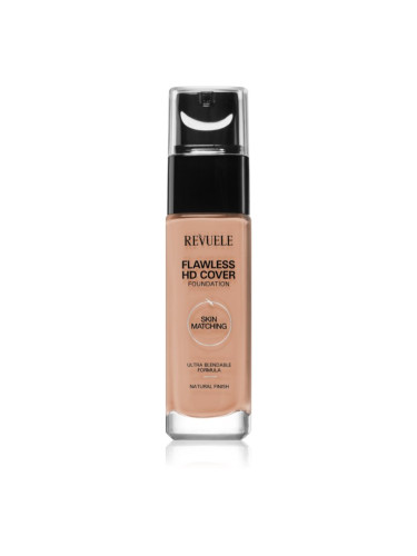 Revuele Flawless HD Cover Foundation лек фон дьо тен за перфектен външен вид цвят 02 Vanilla 33 мл.