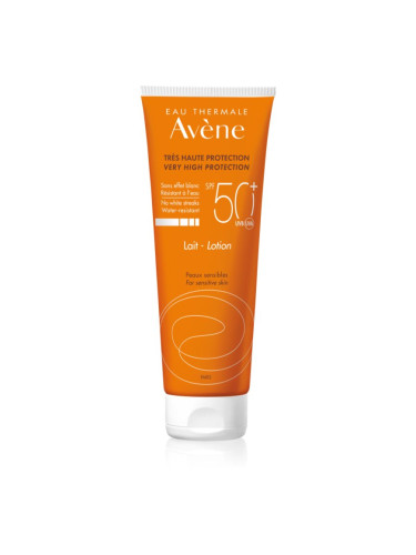 Avène Sun Sensitive защитно мляко за чувствителна кожа SPF 50+ 250 мл.