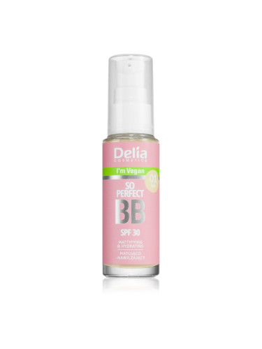 Delia Cosmetics BB So Perfect матиращ ВВ крем с хидратиращ ефект цвят 01 Light 30 мл.