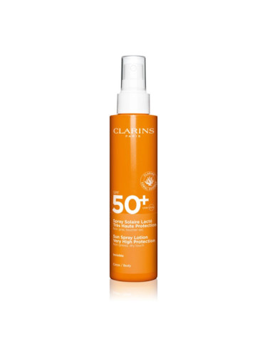 Clarins Sun Care Spray Lotion слънцезащитен спрей за тяло и лице SPF 50+ 150 мл.