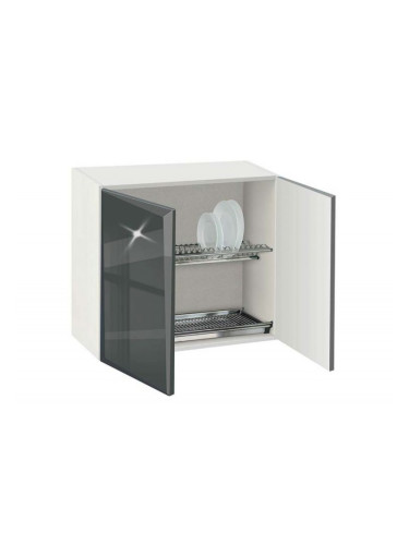 Отцедник за шкаф Гланц МДФ 80, горен с рафт