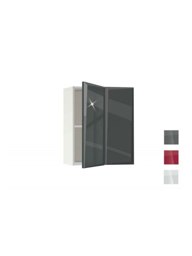 Кухненски шкаф Гланц МДФ 61, горен за ъгъл с рафт