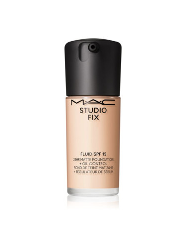 MAC Cosmetics Studio Fix Fluid SPF 15 24HR Matte Foundation + Oil Control матиращ фон дьо тен SPF 15 цвят NC12 30 мл.