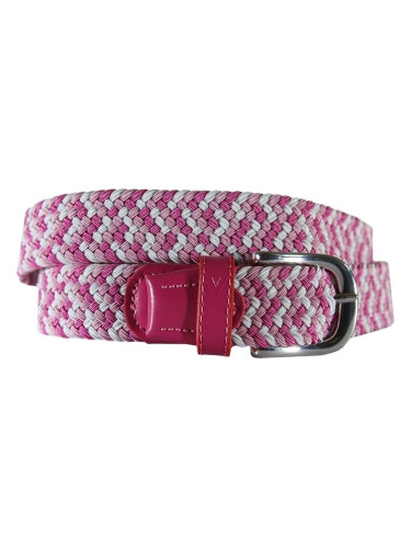 Alberto Multicolor Braided Belt White/Pink 95