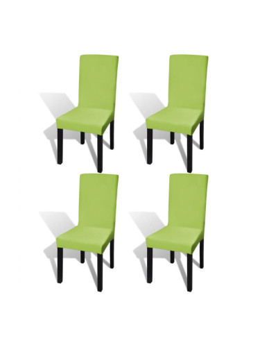 Sonata Покривни калъфи за столове, еластични, 4 бр, зелени