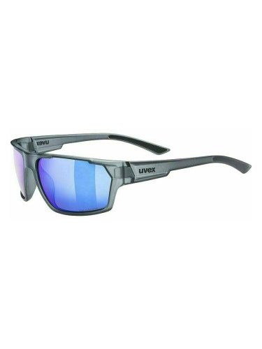 UVEX Sportstyle 233 Polarized Smoke Mat/Litemirror Blue Колоездене очила