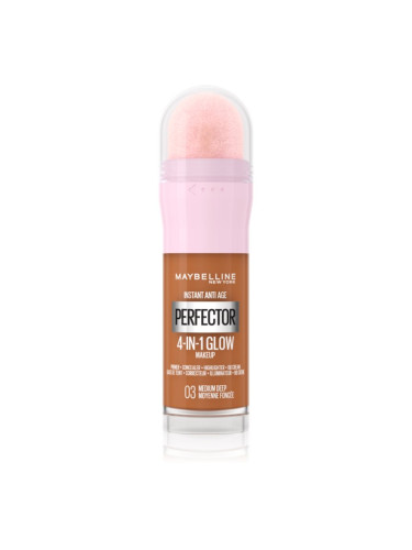 MAYBELLINE NEW YORK Instant Perfector 4-in-1 озаряващ фон дьо тен за естествен вид цвят 03 Medium Deep 20 мл.