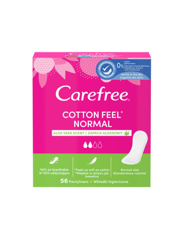 Carefree Cotton Feel Normal Aloe Vera Ежедневна дамска превръзка за жени Комплект
