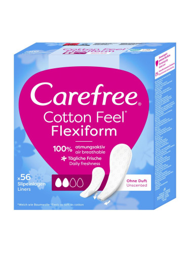 Carefree Cotton Feel Flexiform Ежедневна дамска превръзка за жени Комплект