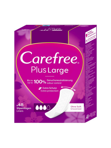 Carefree Plus Large Unscented Ежедневна дамска превръзка за жени Комплект