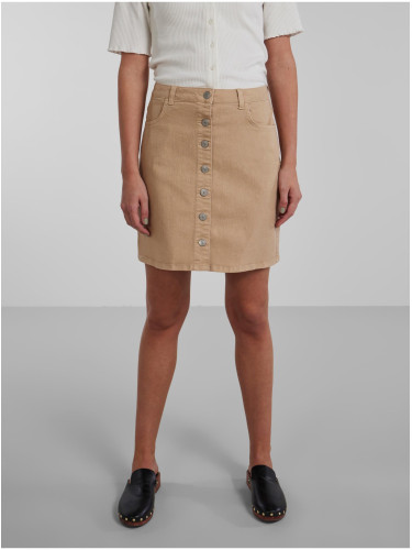 Light Brown Women's Denim Skirt Pieces Peggy - Women