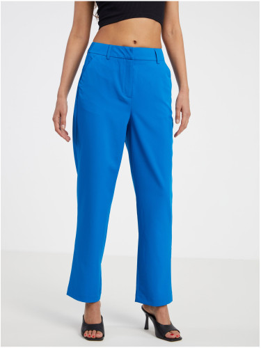Blue women's cropped trousers VERO MODA Zelda