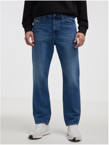 Navy Blue Men's Straight Fit Diesel Jeans - Men's