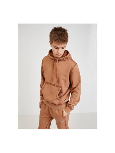 Men's Diesel Hoodie Brown - Men