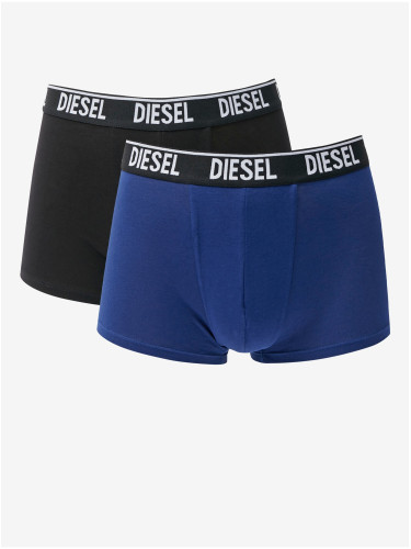 Set of two men's boxer shorts in navy blue and black Diesel