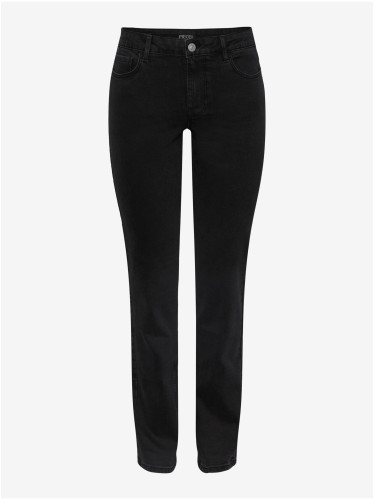 Black Women's Straight Fit Jeans Pieces Kesia - Women