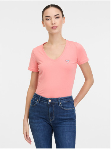 Pink women's T-shirt Guess