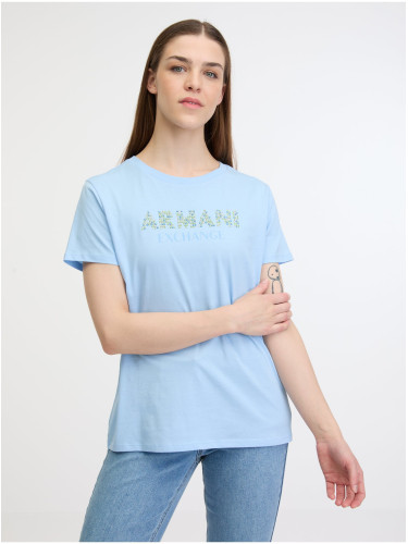Light blue women's T-shirt Armani Exchange