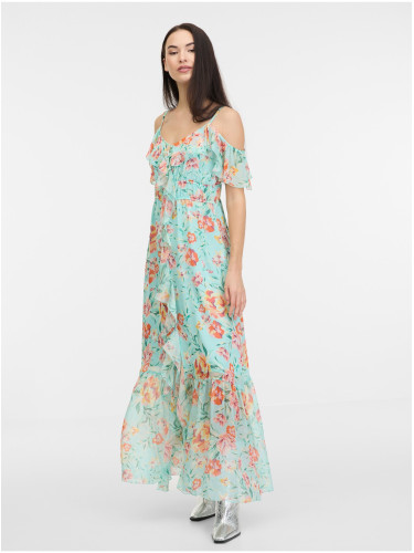 Light blue women's floral dress Guess Elide - Women