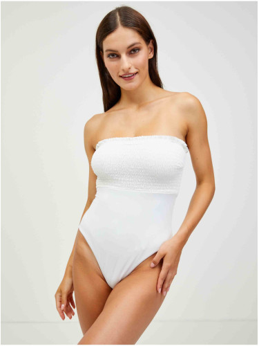 White Patterned One-Piece Swimsuit Pieces Gaya - Women's