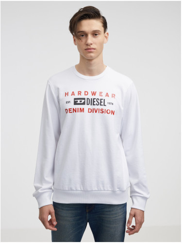 White Men's Diesel Sweatshirt