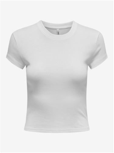 White women's basic T-shirt ONLY Elina - Women