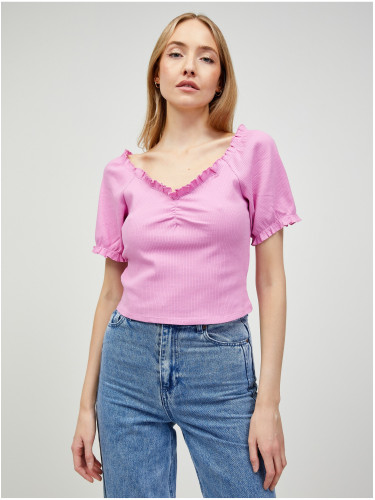 Pink Crop Top Pieces Tegan - Women