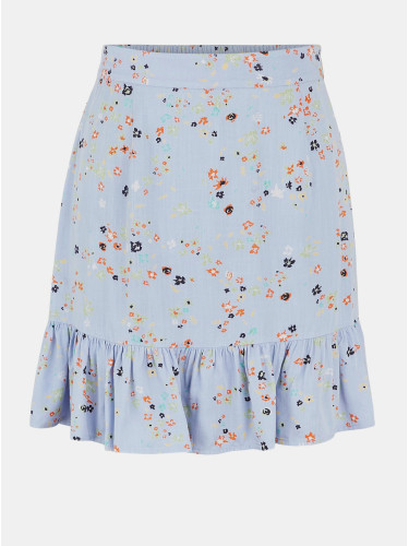 Light Blue Floral Skirt Pieces Lala - Women