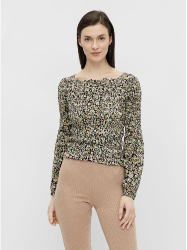 Green and Black Floral Blouse Pieces - Women